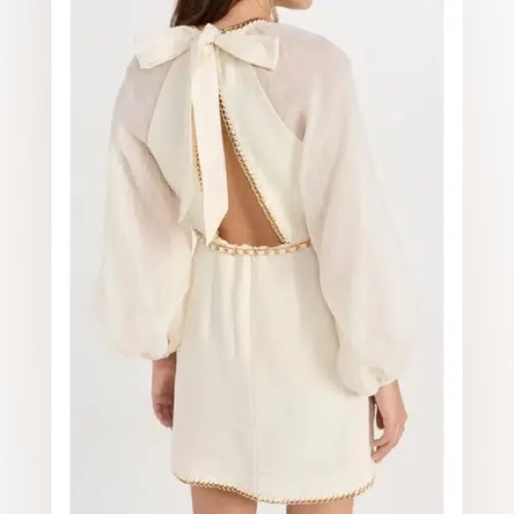 Zimmerman Rouleau Chain Mini Dress Sz-10 - Picture 2 of 16